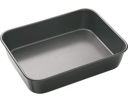 Masterclass, Diepe Grote Braadpan Met Antiaanbaklaag, Carbon Steel, Grijs, 39 X 28 cm (15,5 X 11 Inch)