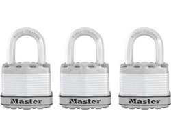 Masterlock Hangslot - Sleutelslot - Gelamineerd Staal - 3 Stuks - M1EURTRI