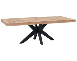 Masterpiece eettafel Einstein teakhout visgraat 220x100 cm