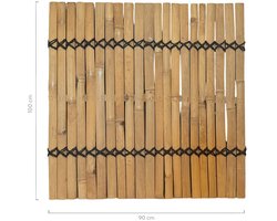Masters of Bamboo® Bamboe Schutting Budget - 90 x 100 cm - Naturel - Tuinscherm / Bamboe scherm / Balkonscherm