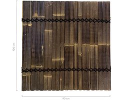Masters of Bamboo® Bamboe Schutting Budget - 90 x 100 cm - Zwart - Tuinscherm / Bamboe scherm / Balkonscherm