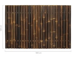 Masters of Bamboo® Bamboe Schutting Giant - 180 x 120 cm - Zwart - Tuinscherm / Bamboe scherm / Balkonscherm