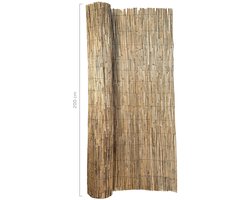 Masters of Bamboo® Gespleten Rietmat Splitta - 500 x 200 cm - Natuurlijke schutting op rol - Tuinafscheiding van Riet