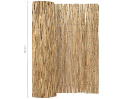Masters of Bamboo® Rietmat Royal 8-10 mm - 600 x 120 cm - Natuurlijke schutting op rol - Balkonscherm van Riet