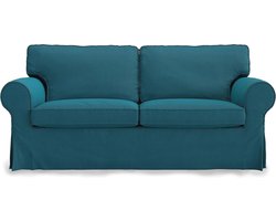 MASTERS OF COVERS Vervangende Bankhoes Compatibel Met IKEA Ektorp 2-Zitsbank, 179 x 88 x 88 cm (Polyester, Biscuit Beige) (Donkere Oceaan)