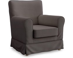 MASTERS OF COVERS Vervangende Hoes voor Fauteuil Compatibel met IKEA Ektorp Jennylund Fauteuil, Ektorp Jennylund Hoes, Jennylund Fauteuil Hoes, 78 x 85 x 84 cm (Donker Grijs, Katoen)