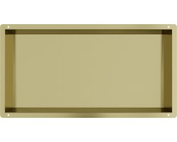 Mat goud RVS Inbouwnis met tegelflens 30x60x10cm - Inbouwnis badkamer en Douche