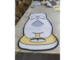 Mat, Vloermat teddy, Vloerkleed, Tapijt- Kinderkamer-Badkamers-Woonkamer - Badmat-Wasbaar - Antislip-150*65cm
