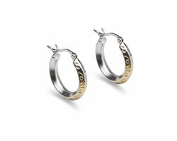 Mat Zilverkleurige RVS Oorringen - 20 mm - Stoere Edelstalen Hoops - Aramat Jewels