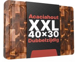Matakumi Houten Snijplank met Sapgeul 42.5 x 30 cm – Kopshout / End Grain Hakblok / Cutting Board voor Vlees, Vis, Groente, Fruit, Brood & Meer