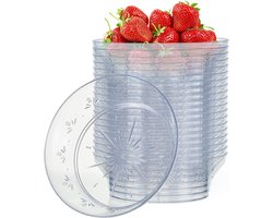 MATANA 20 Plastic Kommen Snack Schaaltjes Kunststof Dessertschalen, 285 ml - Perfect voor IJs, Snoep, Salade, Koekjes, Fruit