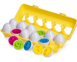 Matching Eggs kinderspeelgoed - Spellen - Educatief speelgoed - Speelgoed eieren - Multicolor - 12-delig