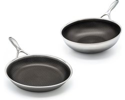 Matero 2-delige Pannenset - PFAS vrije Koekenpannen - PFAS vrije wokpan - Non-stick & krasbestendige - Ø 28cm - Pannenset Inductie, Keramisch, Elektrisch, Oven - Oven & vaatwasserbestendig