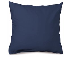 Matex Satijnen Kussensloop 40x40 cm - Navy Blauw Effen