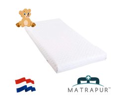 Matrapur | Babymatras met afneembare hoes, 60x120x10 cm