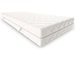 Matras 120 x 200 cm - Hoogte 21cm - Pocketvering matras 120x200 met 7 zones - Ergonomisch - Gemiddeld of medium stevig - Matras 120x200 Twijfelaar - Ademende Matrassen 120 x 200 Koudschuim matras geveerd