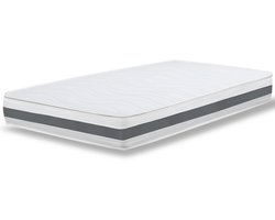 Matras 120x200 cm van hypoallergeen Waterfoam, 25 cm | Vulling van katoen en hoes van ademend 3D-stof, anti-huisstofmijt en schimmelwerend | Gemaakt in Italië