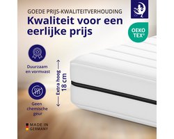 Matras 120x200 – ergonomisch koudschuim met 7 comfortzones – 18 cm dik – premium plus tijk voor extra slaapcomfort