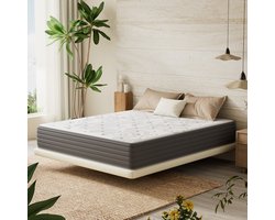 Matras 140x190 cm – 22 cm – 7-zones Pocketveringmatras – HR Koudschuim & Groene thee schuim – OEKO-TEX gecertificeerd – Jacquard patroon – Voor thuis en hotel