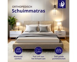 Matras - 140x200 - koudschuim - premium tijk - Ademend & hypoallergeen - 15 cm hoog – Stevig