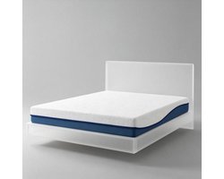 Matras 160x200 - Tweepersoons Matras - Traagschuim Matras Met Groene Thee - Afneembare En Wasbare Hoes - Slaapkamer - 160x200x20cm - Wit