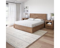 Matras 180 x 200 cm - Hoogte 21cm - Pocketvering matras 180x200 met 7 zones - Ergonomisch - stevig - Matras 180x200 Tweepersoons - Ademende Matrassen 180 x 200 Koudschuim matras geveerd