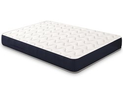Matras 80x190 cm van hypoallergeen Waterfoam, 12 cm | Vulling van katoen en hoes van ademend 3D-stof, anti-huisstofmijt en schimmelwerend | Gemaakt in Italië