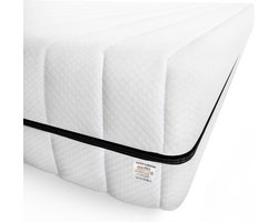 Matras 90 x 200 cm - Hoogte ca. 15 cm - Ergonomische matras - Koudschuimmatras met 7 zones - Matras 90 x 200 eenpersoons - Ademende matrassen - Matras Zacht