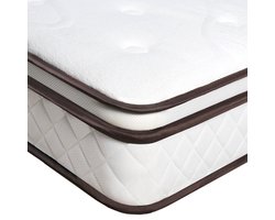 Matras 90 x 200 Hoogte 24cm, Hybride Matras met Pocketveren en Gel Traagschuim, Omkeerbaar Matras met Twee Volledig Bruikbare Zijkanten