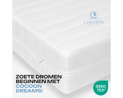 Matras - 90x200 cm - 20CM - PREMIUM BAMBOO Tijk - Afritsbaar / Wasbaar - Nasa Koudschuim - Orthopedisch - Anti-allergie - Hotel XXL - Medium Hardheid