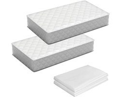 Matras Beschermhoezen - Opbergzakken - Verhuis Opslag - Waterdicht Stofvrij - 2 stuks 90x200 - Transparant
