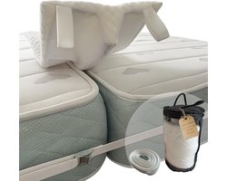 Matras Brug - Matrasverbreder Matras Opvuller - Bedden Verbinden - Naadloze Overgang - 200 x 25 cm - Grijs