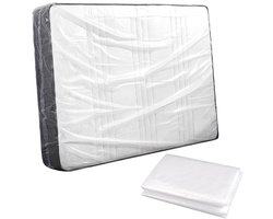 Matras Hoes - Beschermhoes Tijdens Verhuizen en Opslag - 180x200 Cm (30 cm dik) - Opbergtas voor Matrassen - Beschermhoes - voor Verhuizing, Opslag, Transport - Waterdicht - Transparant