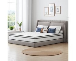 Matras met individueel verpakte pocketveren, 140x200 cm, medium-stevig traagschuim, ademende 3D-stof, ergonomisch ontwerp.
