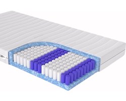 Matras Pocketvering Matras 120x200 - 21 cm dik - Koudschuim - Premium Kwaliteit Bamboo Afritsbaar Wasbaar Tijk - Anti-allergisch