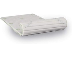 Matras Topper - Matras Oplegger - Extra Comfort - Aloë Vera Stof - 165x195 cm - Geel