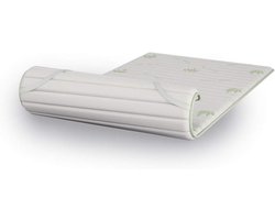 Matras Topper - Visco Traagschuim - Slaapcomfort Verbeteren - Aloë Vera Stof - 90x200 cm - Geel