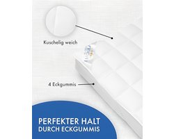 Matrasbeschermer Micro-Comfort - 100% Made in Germany - Onderbed Soft-Topper - Boxspring Bedden - Geschikt voor 140x200 cm Matteress Cover