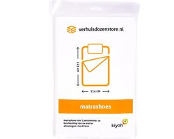 Matrashoes 1 persoons 114 x 225 cm | Beschermhoes Tijdens Verhuizen en Opslag |