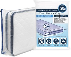 Matrashoes 100x200 cm - 120 micron - waterbestendig - met ritssluiting