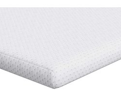 Matrastopper | Topmatras | Dekmatras Wit 140 x 200 x 6 cm Jacquard Stof