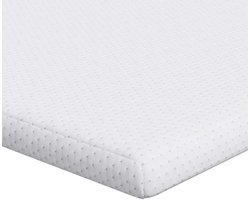 Matrastopper | Topmatras | Dekmatras Wit 90 x 200 x 6 cm Jacquard Stof