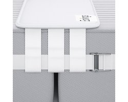 Matraswig Bedbinder - 200x30x7cm - Verhelpt Verschuiven van Matras en Werkt Naad Weg - Liefdesbrug met Set Dekenclips - Wit