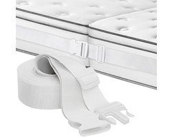 Matraswig Bedbinder - Matras Verbinder - Matrasband - 10m Lange Matrasverbinder - Voor 2 Matrassen & Bedbodems - Stevig & Eenvoudig Montage - Voor Thuis & Hotel - Voorkomt Schuiven & Kantelen