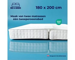 Matraswig en hoeslaken in één - 200x180cm - Bed & Goods - Maak van twee matrassen één tweepersoonsbed - Matrasbrug - Bedbinder - Liefdesbrug - Lovebridge