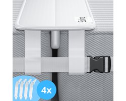 Matraswig met Band Bedbinder - Liefdesbrug 200x20x7cm T stuk - Dubbele Bevestiging voor Spanband Verhelpt Schuiven van Matras en Werkt Naad Weg - Matraswiggen inclusief Dekenclips