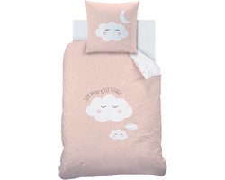 Matt & Rose Dekbedovertrek, Wolken - Eenpersoons - 140 x 200 + 63 x 63 cm - Katoen