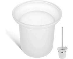Matte Toiletborstelhouder met Wandbevestiging - Stijlvolle Badkameropslag voor Glazen Schrobkom