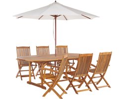 MAUI - Tuinset voor 8 - Lichte houtkleur - Acaciahout