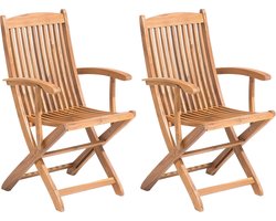 MAUI - Tuinstoel set van 2 - Lichte houtkleur - Acaciahout